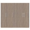 Tủ quần áo gỗ MDF Juno Sofa 5 cánh 2 ngăn màu xám 220 x 55 x 200cm